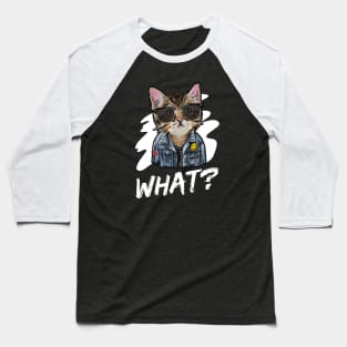 Punk Rock Kitty Baseball T-Shirt